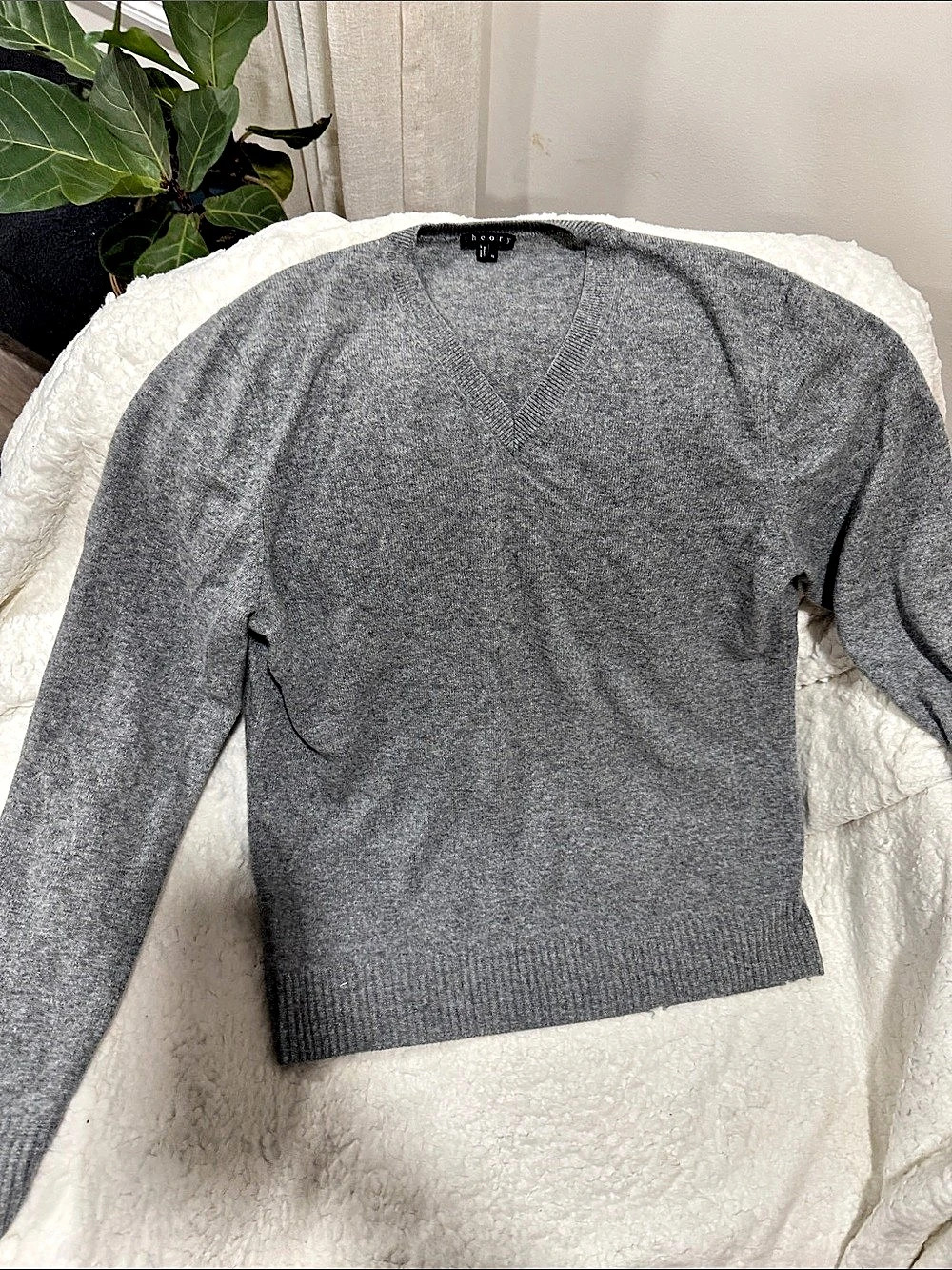Theory Gray Crewneck Sweater Size XL Like New